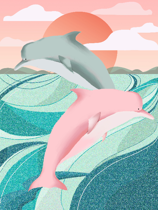 北理工珠海学院大学生设计的白海豚保护宣传海报